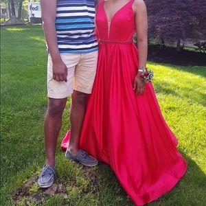 Red Sherri Hill Ball Gown Dress